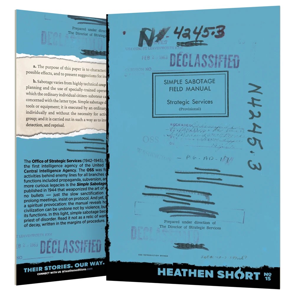 Simple Sabotage Field Manual by Office of Strategic Services (Heathen Short)